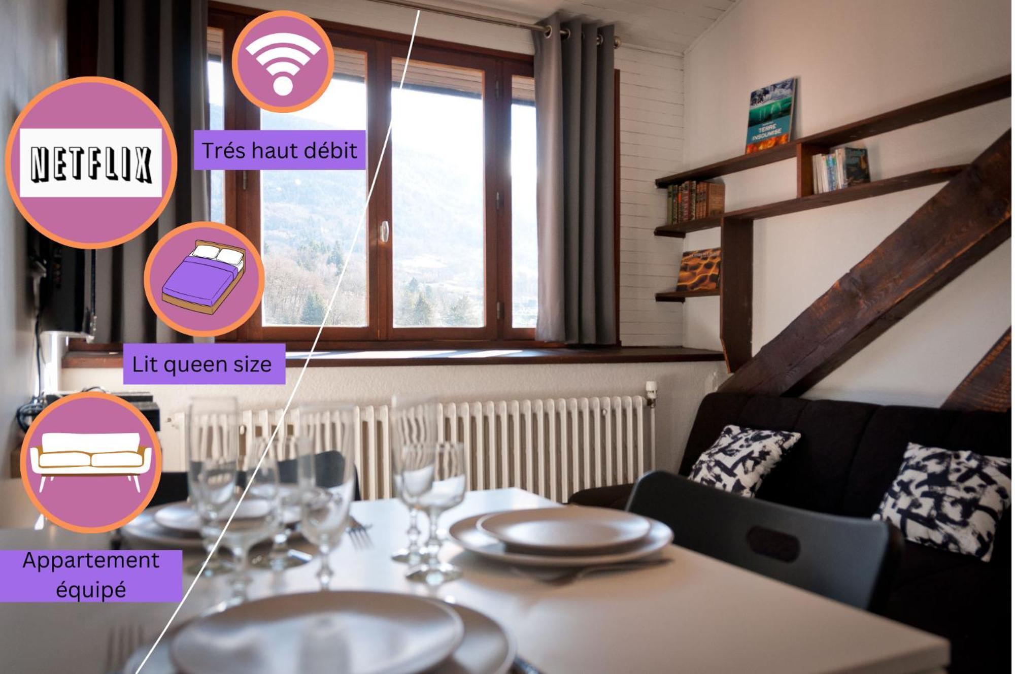 Le T2 Douillet D'Uriage - Residence Le Louvre - Cure Thermale Uriage- Proche Chamrousse - Jusqu'A 3 Personnes - Region Agreable En Toute Saison Vaulnaveys-le-Haut 外观 照片